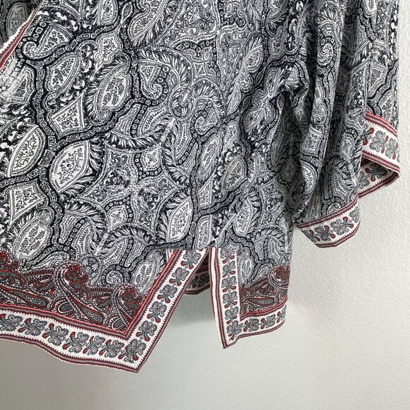 Max Studio Womens Plus 1X Open Front Paisley Kimono Cardigan Cover Up - Picture 10 of 12
